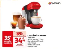 Auchan Hypermarché Cafetière À Dosettes Tas1103 Offres et Promotions