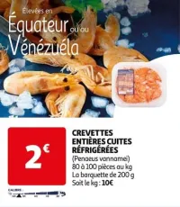 Auchan Hypermarché Crevettes Entières Cuites Réfrigérées Offres et Promotions