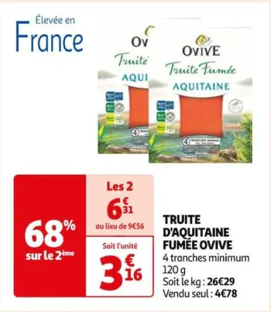 Auchan Hypermarché Truite D'aquitaine Fumée Ovive Offres et Promotions