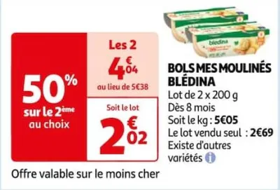 Auchan Hypermarché Bols Mes Moulinés Blédina Offres et Promotions