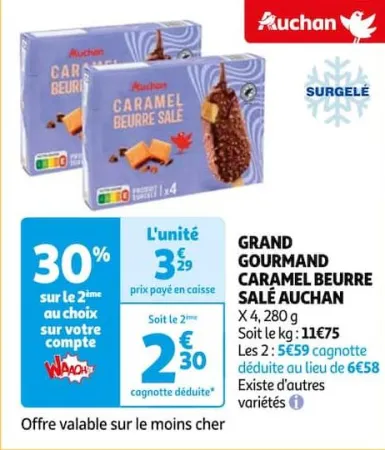 Auchan Hypermarché Grand Gourmand Caramel Beurre Salé Auchan Offres et Promotions