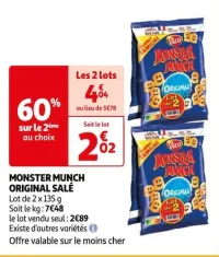 Auchan Hypermarché Monster Munch Original Salé Offres et Promotions