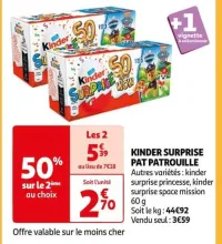 Auchan Hypermarché Kinder Surprise Pat Patrouille Offres et Promotions