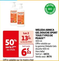 Auchan Hypermarché Weleda Arnica Gel Douche Sport Tous Types De Peaux Offres et Promotions