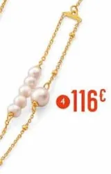 E.Leclerc bracelet perles de culture, 18 cm, or jaune 0,86 g Offres et Promotions