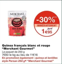 Monoprix Quinoa français blanc et rouge Offres et Promotions