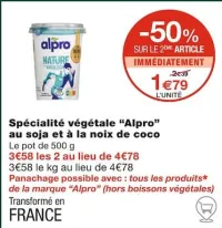 Monoprix Spécialité végétale au soja et à la noix de coco Offres et Promotions