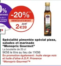 Monoprix Spécialité pimentée spécial pizza, salades et marinade Offres et Promotions