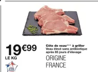 Monoprix Côte de veau à griller Offres et Promotions