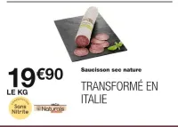 Monoprix Saucisson sec nature Offres et Promotions