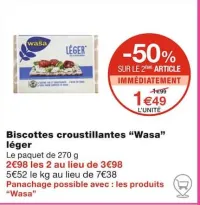 Monoprix Biscottes croustillantes léger Offres et Promotions