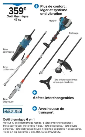 Castorama Outil thermique 6 en 1 Offres et Promotions