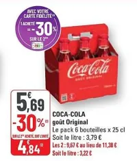 G20 COCA-COLA goût Original 25 cl Offres et Promotions