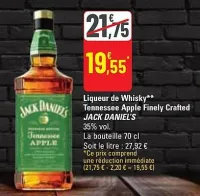 G20 JACK DANIEL'S Liqueur de Whisky 70 cl Offres et Promotions