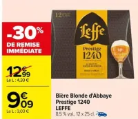 Carrefour Bière Blonde d'Abbaye Prestige 1240 Offres et Promotions