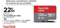 Carrefour Carte MSD ultra 128Go Offres et Promotions