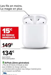 Carrefour AirPods (2ème génération) Offres et Promotions