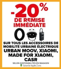 Carrefour SUR TOUS LES ACCESSOIRES DE MOBILITÉ URBAINE ÉLECTRIQUE Offres et Promotions