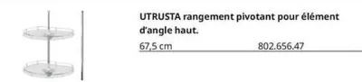 IKEA Utrusta rangement pivotant pour élément d'angle haut Offres et Promotions