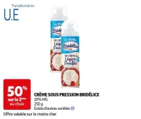 Auchan Hypermarché Crème Sous Pression Bridélice Offres et Promotions