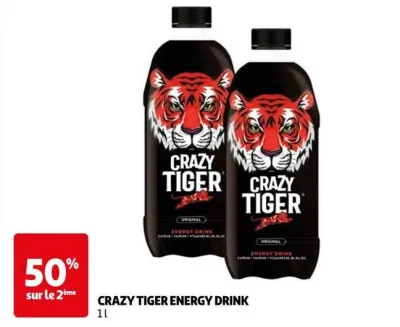 Auchan Hypermarché Crazy Tiger Energy Drink Offres et Promotions