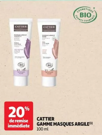 Auchan Hypermarché Cattier Gamme Masques Argile Offres et Promotions