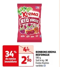 Auchan Hypermarché Bonbons Krema Red'dingue Offres et Promotions