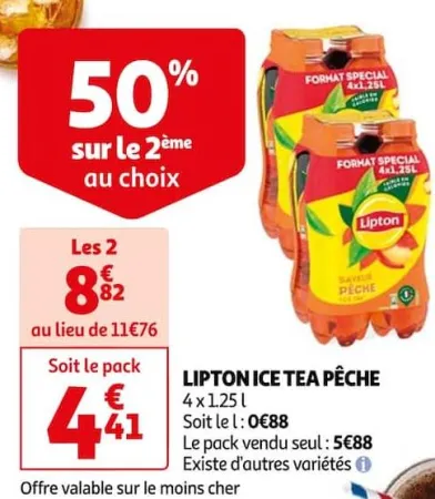 Auchan Hypermarché Lipton Ice Tea Pêche Offres et Promotions