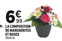 Centrakor LA COMPOSITION DE MARGUERITES ET ROSES Offres et Promotions