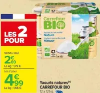 Carrefour Yaourts natures Offres et Promotions