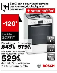 But BOSCH Cuisinière mixte Offres et Promotions