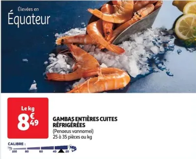 Auchan Hypermarché Gambas Entières Cuites Réfrigérées Offres et Promotions