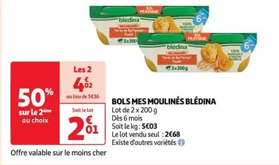 Auchan Hypermarché Bols Mes Moulinés Blédina Offres et Promotions