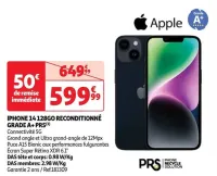 Auchan Hypermarché Iphone 14 128Go Reconditionné Grade A+ Prs Offres et Promotions