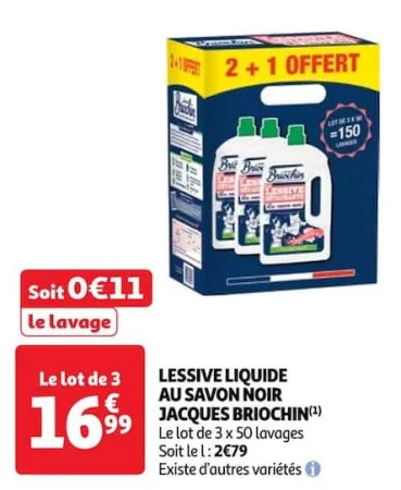 Auchan Hypermarché Lessive Liquide Au Savon Noir Jacques Briochin Offres et Promotions