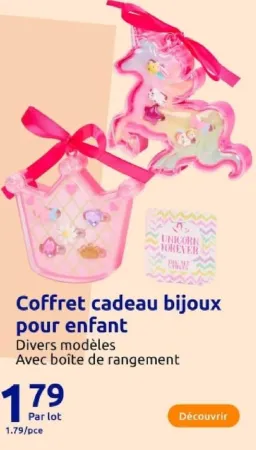 Action Coffret cadeau bijoux pour enfant Offres et Promotions