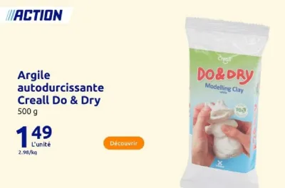 Action Argile autodurcissante Offres et Promotions