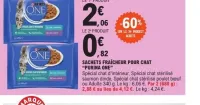 E.Leclerc PURINA ONE Sachets fraicheur pour chat 340 g Offres et Promotions