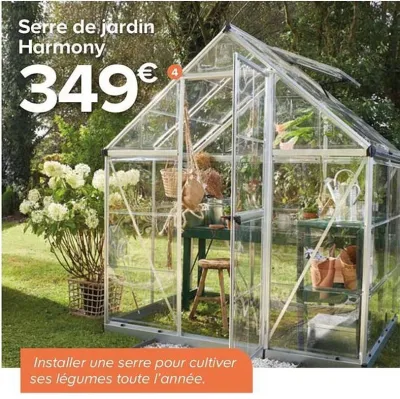 Castorama Harmony - serre de jardin Offres et Promotions