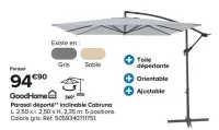 Castorama Parasol Offres et Promotions