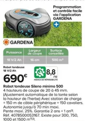 Castorama Gardena - tondeuse robot Offres et Promotions