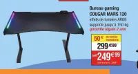 Cora COUGAR MARS 120 Bureau gaming 150 kg Offres et Promotions