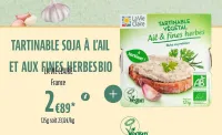 La Vie Claire TARTINABLE SOJA À L'AIL ET AUX FIMESERBES BIO Offres et Promotions