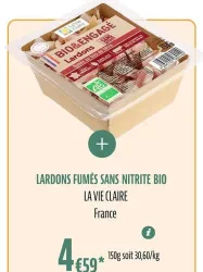 La Vie Claire LARDONS FUMÉS SANS NITRITE BIO Offres et Promotions