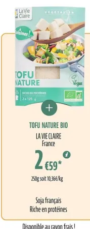 La Vie Claire TOFU NATURE BIO Offres et Promotions