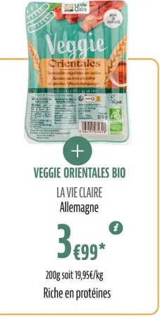 La Vie Claire VEGGIE ORIENTALES BIO Offres et Promotions