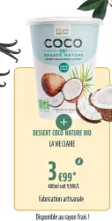 La Vie Claire DESSERT COCO NATURE BIO LA VIE CLAIRE Offres et Promotions