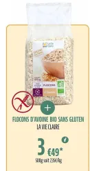 La Vie Claire FLOCONS D'AVOINE BIO SANS GLUTEN Offres et Promotions