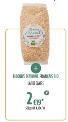 La Vie Claire FLOCONS D'AVOINE FRANÇAIS BIO Offres et Promotions