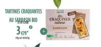 La Vie Claire TARTINES CRAQUANTES AU SARRASIN BIO Offres et Promotions